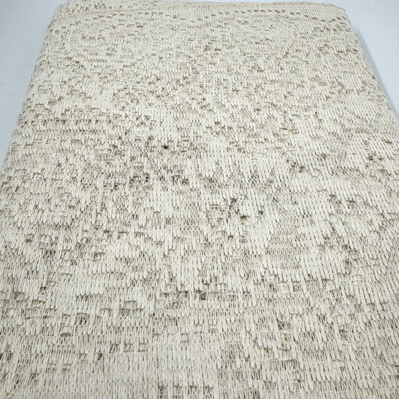 Quaker Lace Tablecloth Barcelona 70x90 Oval/Oblong Natural Made In USA - Picture 3 of 13